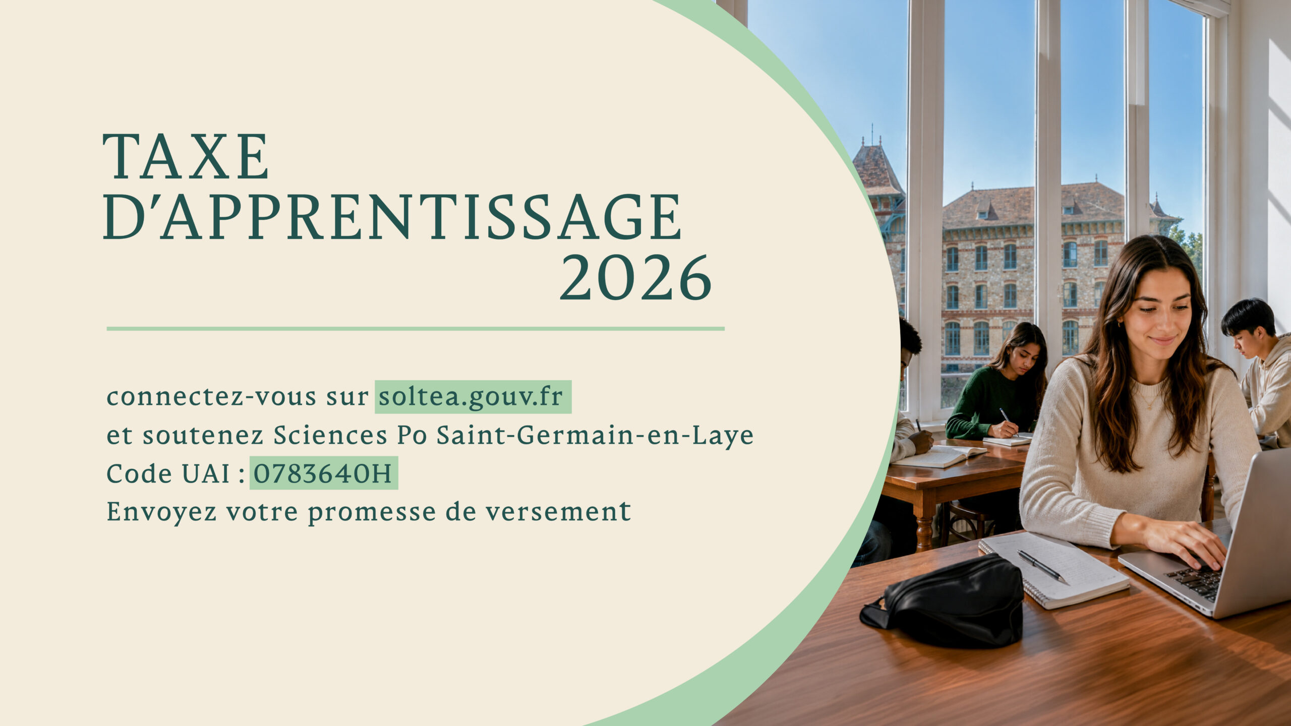 Bandeau Taxe d'apprentissage 2026